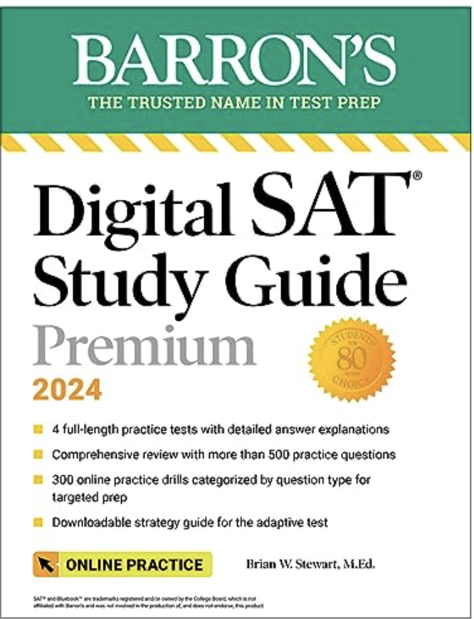 Digital SAT Books - Barron's Digital SAT Study Guide